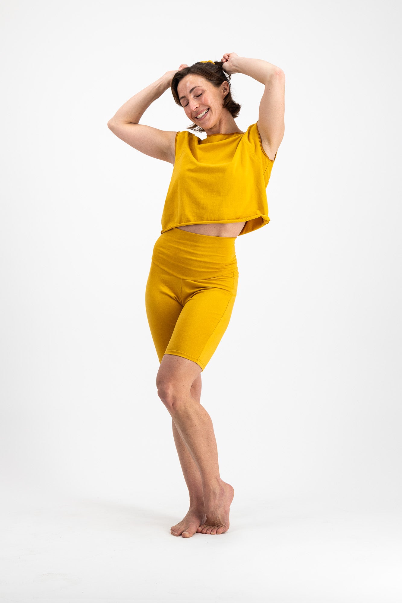 The Midi Shorts - Dijon Mustard