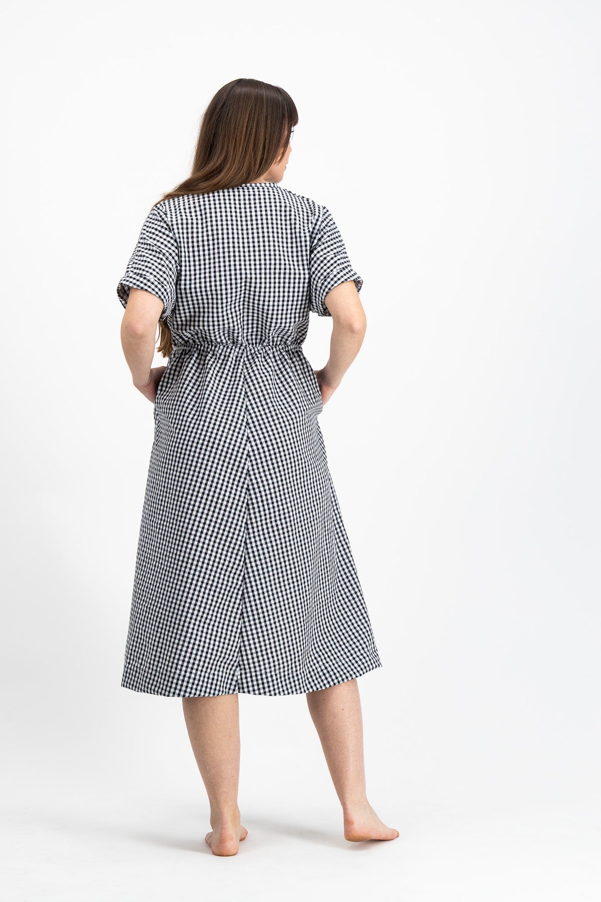 The Country Dress- Black Gingham