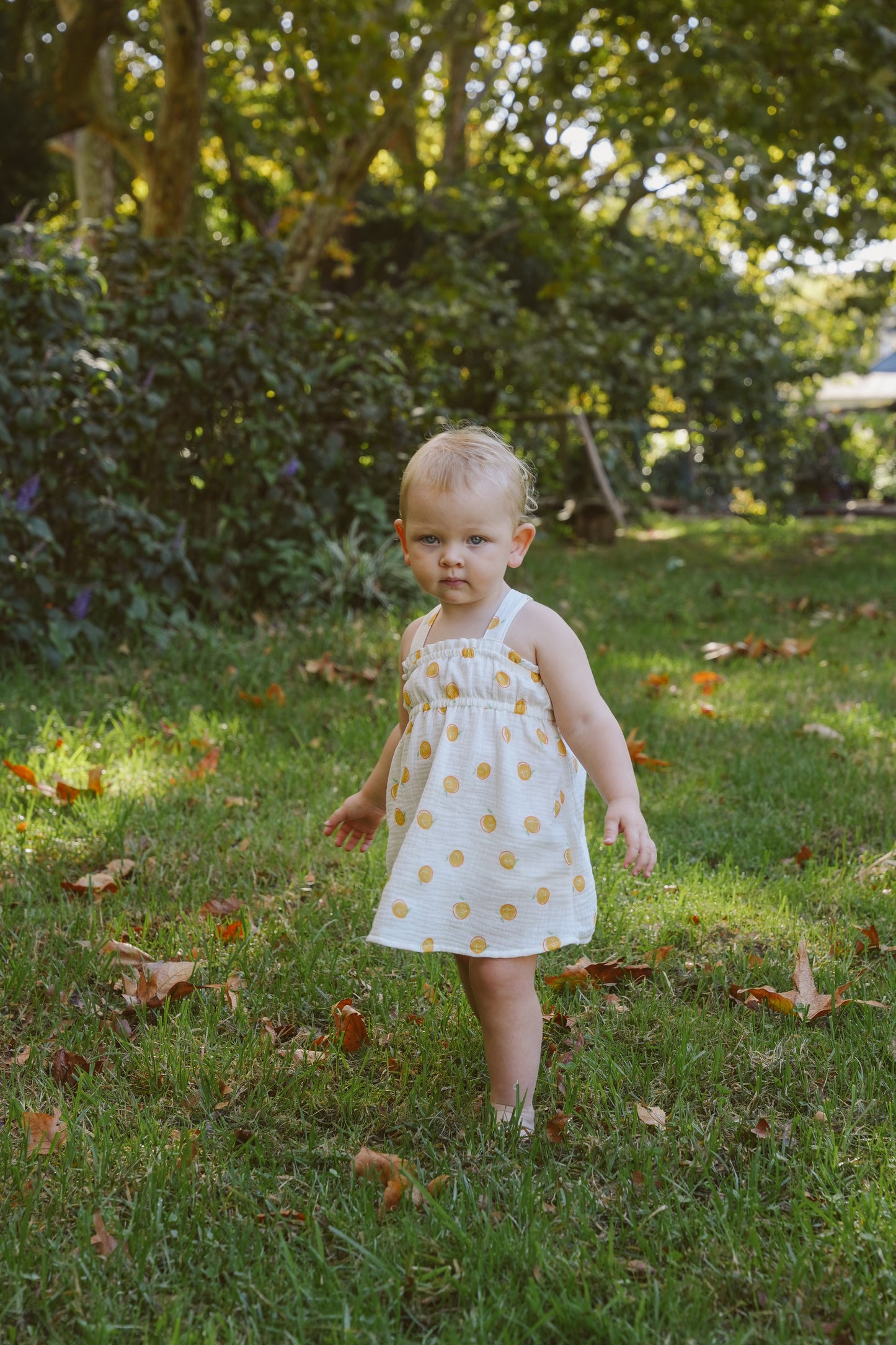 Meadow Muslin Dress - Citrus Print