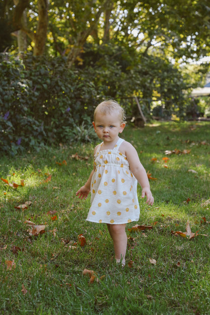 Meadow Muslin Dress - Citrus Print
