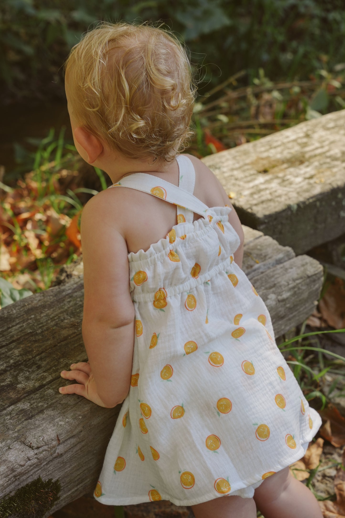 Meadow Muslin Dress - Citrus Print