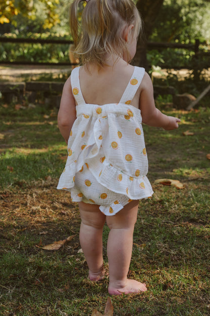 Sun Chaser Muslin Top - Citrus Print