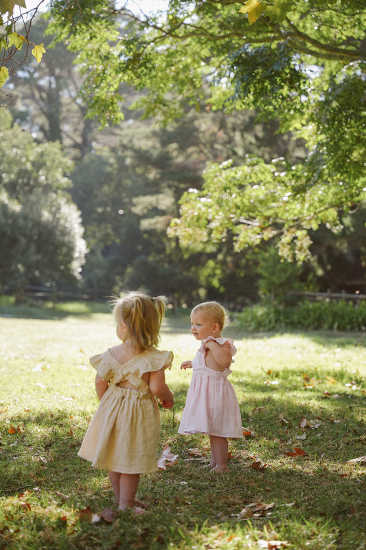 Wildflower Muslin Dress - Sand