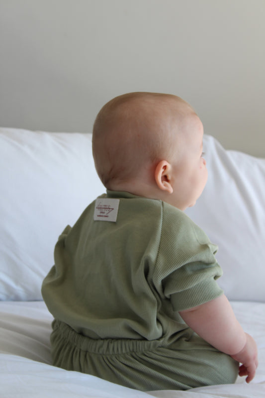 The Summer Romper - Sugar Snap Pea Green
