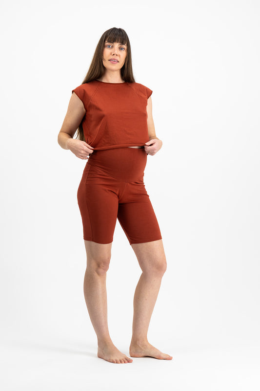The Midi Shorts - Red Clay
