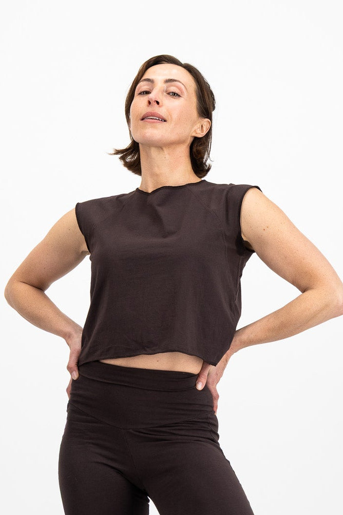 The Raglan Tank - Dark Chocolate