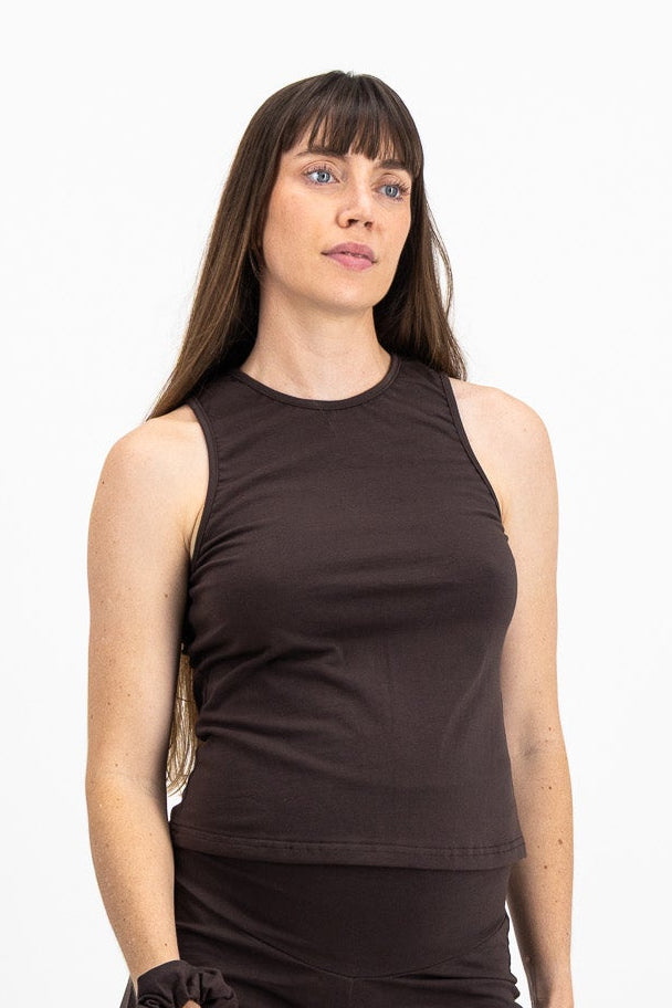 The Racerback Tank - Dark Chocolate