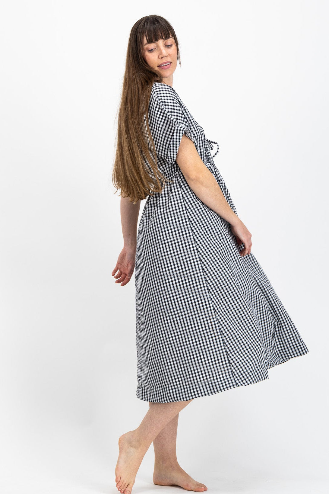 The Country Dress- Black Gingham