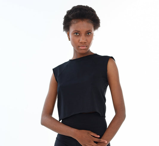 The Raglan Tank - Black