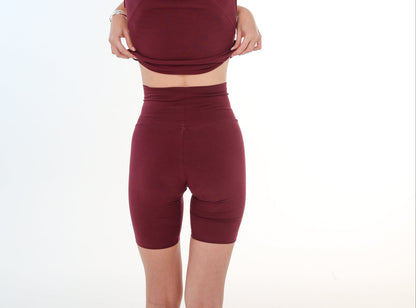 The Midi Shorts - Maroon